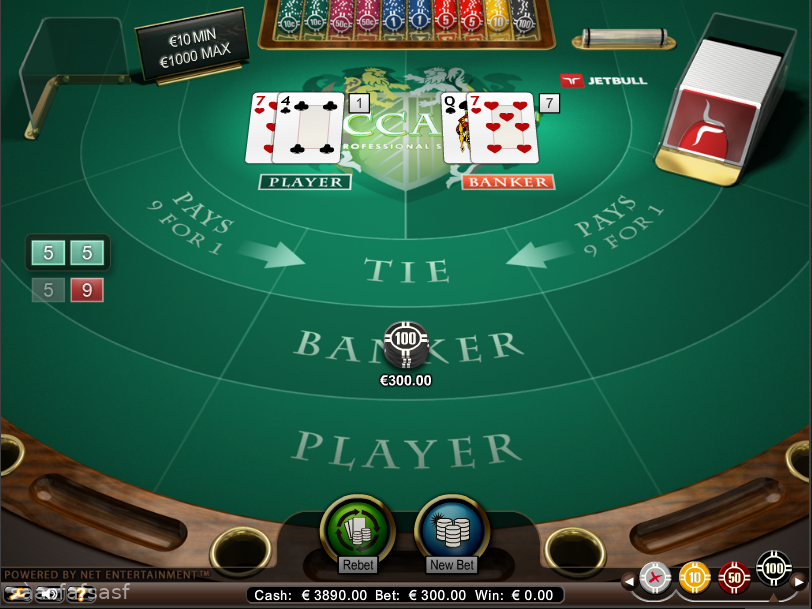 Baccarat table
