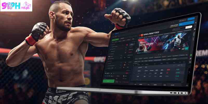 MMA betting online with UFC fight and sportsbook interface
